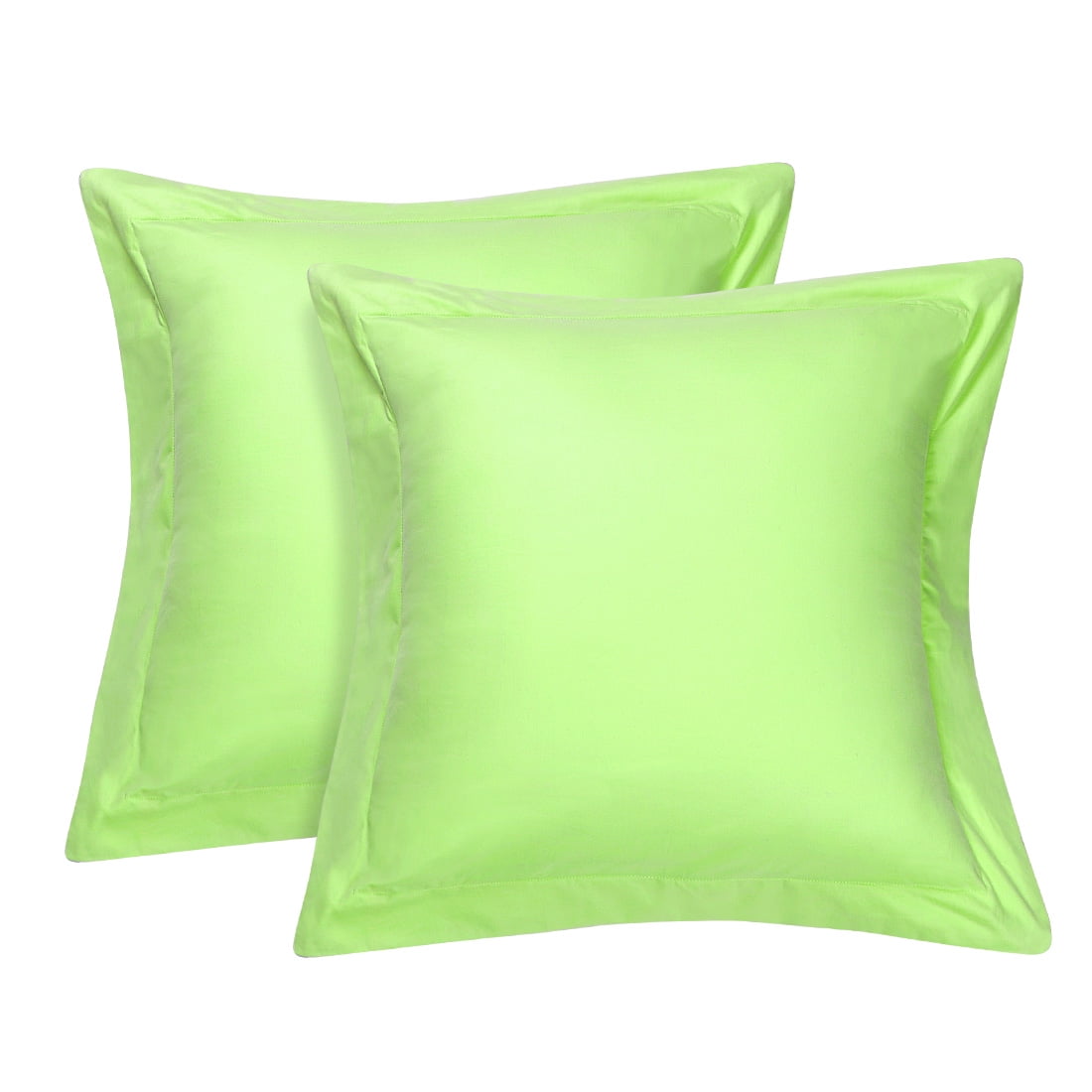 Pillow Shams Oxford Pillow Cases Egyptian Cotton Green 26 x 26 Inch Set
