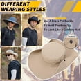thumbnail image 6 of 【UPF50+Waterproof Wide-Brim】 Sun-Hat Fishing-Hat for Safari Hiking Beach Garden, 6 of 7