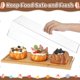 thumbnail image 3 of Juego de 1 soporte rectangular para tartas con tapa, soporte para platos de tartas de bambú, bandeja de postre con tapa, expositor para pasteles de cocina, cocina, bandeja rectangular, 3 of 6