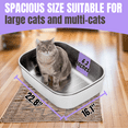 thumbnail image 4 of Furrbby Stainless Steel Sifting Litter Box with Lid for Big & Multi Cat, Easy Clean, with Scoop, Grey, 4 of 10