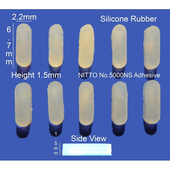 VATH Self Adhesive Silicone Rubber Feet 6.7mm(L) x 2.2mm(W) x 1.5mm(H) 10pcs [RB151]