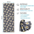 thumbnail image 2 of Gray Daisy Flower Pattern Hot Yoga Mat Towel Non Slip for Hot Yoga - Quick-Drying Yoga Mat Cover with 4 Corner Pockets with Travel Bag - Hot Yoga Towel Non Slip 74"x26", 2 of 6