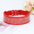 thumbnail image 6 of Didog Pet Rhinestones Dog Collars - 5 Rows Full Sparkly Crystal Diamonds Studded PU Leather - 2 Inch Wide -Beautiful Bling Pet Appearance for Medium & Large Dogs, 6 of 6