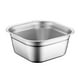 thumbnail image 3 of Recipiente cuadrado de acero inoxidable para catering, recipiente para almacenar alimentos, tazón para mezclar 30 centímetros, 3 of 9