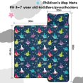 thumbnail image 5 of Space Cat and Planet Black Pattern Teens Toddler Nap Mat with Pillow, Sleeping Mat Bag for Preschool Daycare 60"x20", 5 of 6