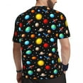 thumbnail image 4 of Colorful Moon Stars Gym T Shirt Space Design Popular T Shirts Men Vintage Tee Shirt Summer, 4 of 5