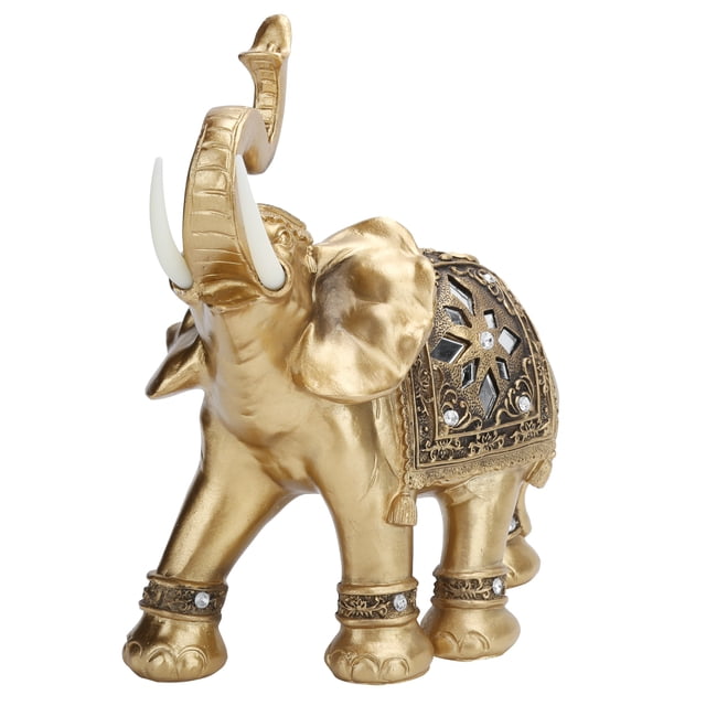 Elephant Statue, Desktop Superb Craftsmanship Delicate Figurine Gift, Durable For Home Decor Bar, Wine Cabinet, Office