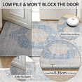 thumbnail image 4 of Area Soft Rugs 4X6 Washable Non Slip Boho Small Floor Entryway Rugs for Living Room Bedroom, Vintage Style Farmhouse Mat for Kitchen Blue & Gray, 4 of 6