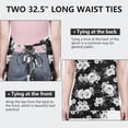 thumbnail image 6 of Pioneer Flower Floral Print Pattern Apron for Women and Men, Cotton Linen Waterproof with Pockets, Adjustable, 33x27 Inch for Kitchen, Gardening, BBQ, Salon, 6 of 6