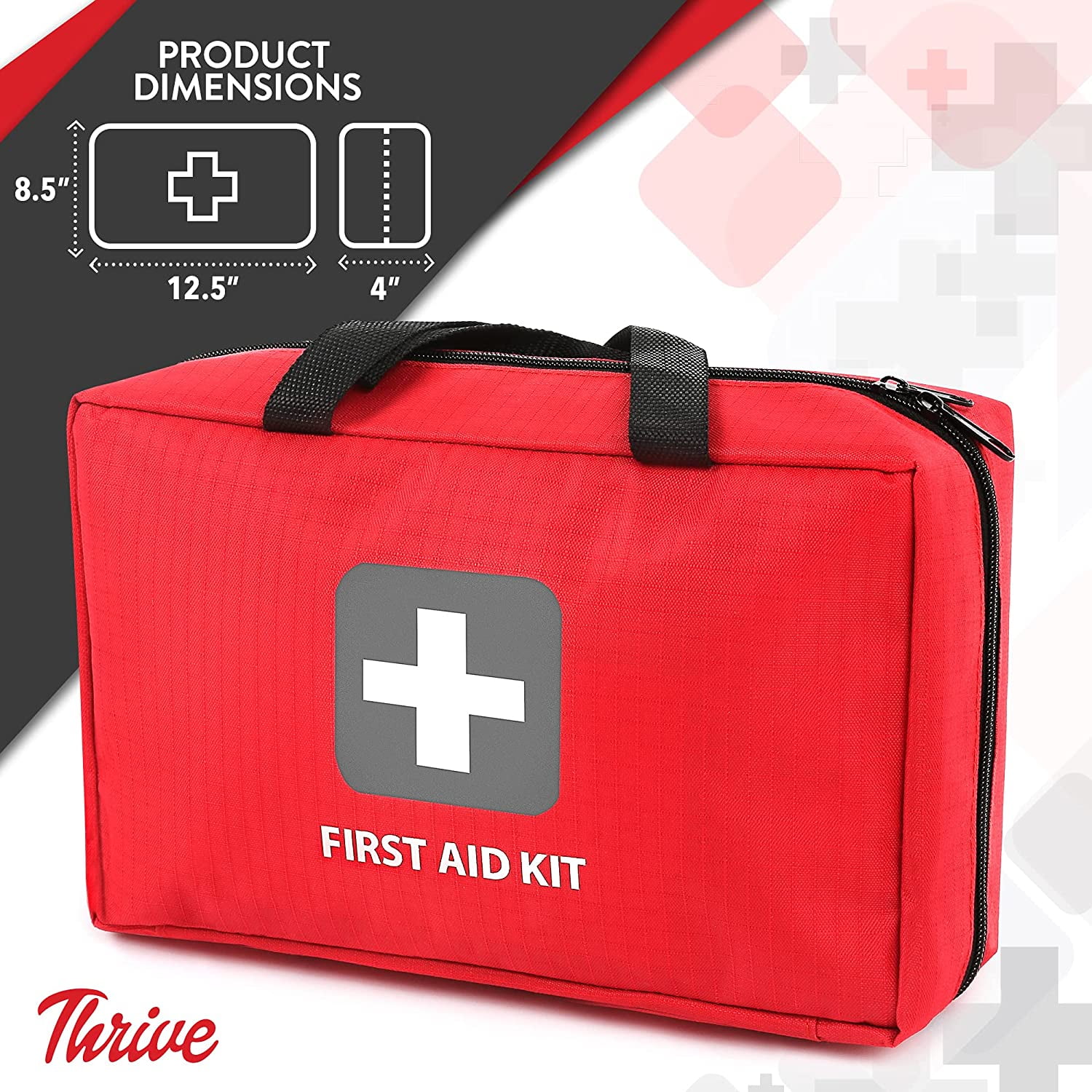 Thrive First Aid Kit (154 Pieces) - Family Safe First Aid Bag Packed w –  Thrive Brand Products