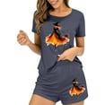 thumbnail image 4 of Women’s Witch Print Halloween Pajamas Set – Soft 2-Piece Lounge Set for Casual Wear (2025 Festive Essential), 4 of 7
