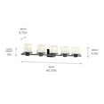 thumbnail image 5 of Kichler Lighting - Tully - 5 Light Transitional Bath Vanity Approved for Damp, 5 of 5