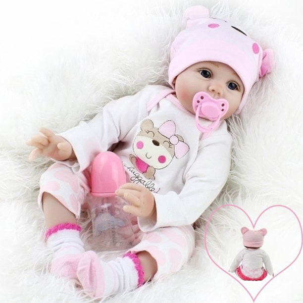 Lovely Realistic Reborn Baby Doll Toddler Girl Lifelike Handmade Cute Dolls Gift