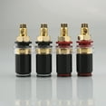 thumbnail image 2 of 4x Lockable 24K Gold Plated HiFi Amplifier Speaker Binding Post Socket Terminal  Accessory Part, 2 of 4