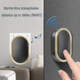 thumbnail image 4 of Black Friday Wireless Doorbell Set, Ip55 Waterproof Wireless Doorbell, Led Flashing, Range Of 300 Metres, 2 Transmitters + 3 Receivers, 36 Ringtones, 4 of 4