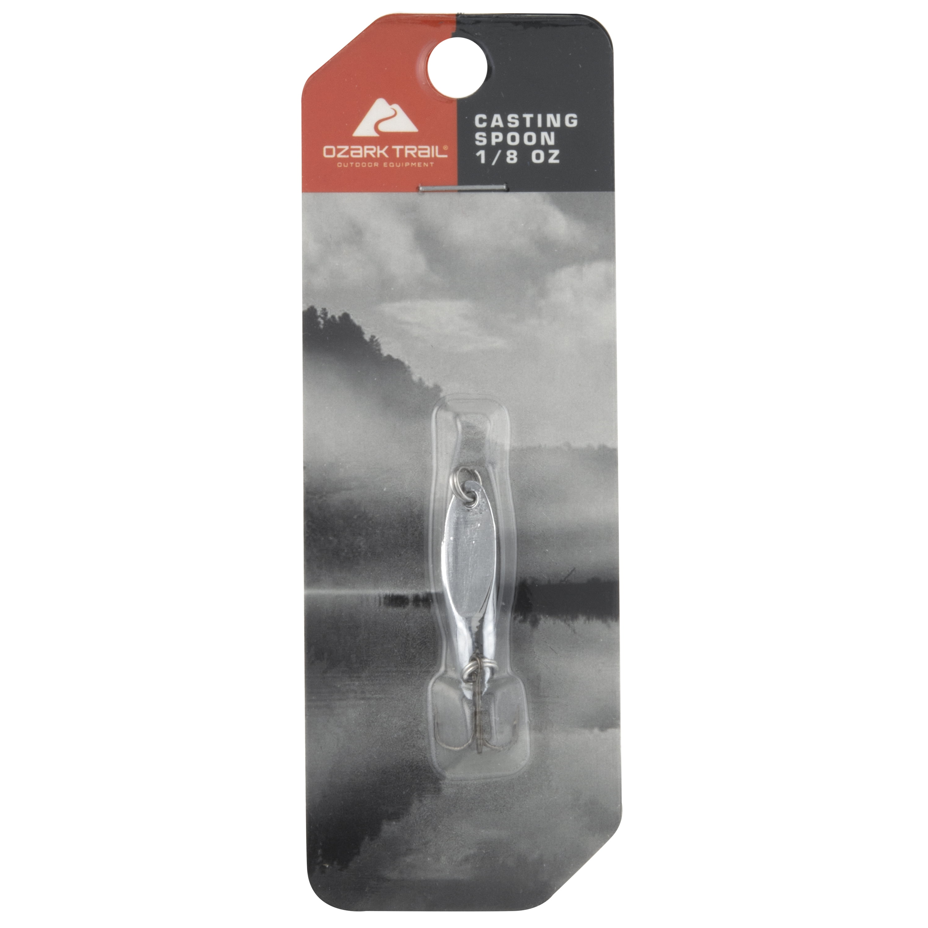 (3 pack) Ozark Trail 1/8 oz. Cast Spoon Fishing Lure, Silver