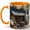 Orange, variant on Blue Paris Bookshop 11oz Ceramic Mug, French Library Coffee Cup, Seine River Book Lover Gift