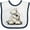 White and Navy, variant on Inktastic Curious Wheaten Terrier Boys or Girls Baby Bib