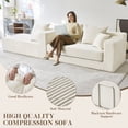 thumbnail image 3 of 106.5” Sectional Sofa with Chaise,  YINIX 3 Seater L-Shaped Sofa Couch  for Living Room, Beige, 3 of 7