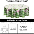 thumbnail image 2 of St Patrick''s Day Shamrock Tablecloth Round 60 Inch Clover Floral Table Cloth Wrinkle Resistant Table Cover for Holiday Party Dinner Decor, 2 of 8