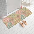 thumbnail image 2 of Pioneer Flower Floral Print Pattern Bathroom Rugs Mat, Non Slip Microfiber Bathroom Rug with Rubber Backing, Soft Mats for Bathroom Floor Tub Shower, 24"x60", 2 of 5