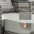 thumbnail image 4 of Royalcraft 5-Piece Patio Furniture Set,Outdoor Wicker Furniture Single Chair with Ottoman & Side Table,All-Weather Grey Rattan Outdoor Armchair Sofa Set with Non-Slip Cushions,Aluminum Frame, 4 of 6