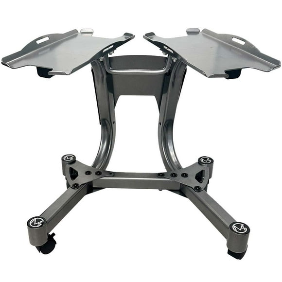 Adjustable Dumbbell Stand - Steel Dumbbell Rack for Home Gym, Dumbbells Holder, Workout Equipment Organizer - Silver (Stand Only)