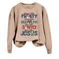 thumbnail image 3 of Dance Like Frosty Shine Like Rudolph Christmas Sweatshirts for Women Long Sleeve Crewneck Christian Sweatshirt Pullover Tops, 3 of 5