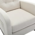thumbnail image 7 of Triple Tree Glider Rocking Chairs Modern Living Room Ergonomic Rocker, Beige, 7 of 7