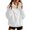 White, variant on Vivianyo HD Women's Half Zip Stand Collar Sweatshirt, Oversized Long Sleeve Pullover, Fall Warm Fleece Top for Home Relaxation and Park Trips, Sizes S-3XL