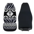 thumbnail image 6 of POLERO Comfortable Vehicle Seat Covers for SUV, Decorative Breathable Front Seat Cover Polyester Fabric Set of 2, Monochrome Geometric Pattern, 6 of 13