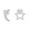 White Gold, variant on Dazzlingrock Collection Round White Diamond Moon & Star Pushback Stud Earrings for Women (0.14 ctw, Color I-J, Clarity I2-I3) in 925 Sterling Silver