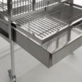 thumbnail image 3 of Prevue Pet Products Stainless Steel Playtop Bird Cage - Ideal for Cockatiels, Quakers, Green Cheek Conures, Parakeets, Lovebirds, Small Amazons, Parrots, Rolling Enclosure - Stainless Steel, Medium, 3 of 20