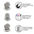 thumbnail image 6 of Magnetic Pen Holder Clips Refrigerator Magnet Pen Marker Clip Holder, Fridge Whiteboard Erase Board Bulletin Board Map Accessories (3), 6 of 7