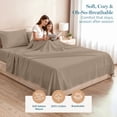 thumbnail image 2 of Casa Platino Twin Cotton Sheets – 450 Thread Count Long Staple 100% Cotton Bed Sheets, Sateen Finish, Comfort & Durable For Everyday Bedding, – Taupe, 2 of 8
