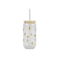 thumbnail image 4 of Just Feed Me by Jessie James Decker 4-Piece 18oz Embossed Lemon Can Sipper Tumbler with Straw Set, 4 of 9