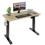 Sobaniilo 55" x 24" Height Adjustable Electric Standing Desk w/ Memory Controller w/ Splice Board (Oak Top   Black Frame)