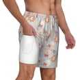 thumbnail image 3 of Goofa Butterfly Flower Printed Men's Swim Trunks Board Shorts Quick Dry Mens Swimming Trunks with Compression Liner,Breathable Fit Hawaii Beach Shorts-Small, 3 of 9