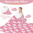 thumbnail image 3 of Pink Halloween Ghosts Toddler Nap Mats for Kids Preschool,59"x22" Sleeping Mat Bag or Kids,Toddler Sleeping Bag,Toddler Nap Mat or Daycare, 3 of 6