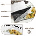 thumbnail image 6 of Large Area Rugs for Living Room Bedroom, Sunflower Truck 8'x10' Rug Washable Carpet Runner Indoor Outdoor, Yellow Flowers Summer Botanical Watercolor Non Slip Floor Mats Rug for Kitchen, Patio, 6 of 8