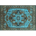 thumbnail image 1 of Ahgly Company Indoor Rectangle Oriental Light Blue Industrial Area Rugs, 7' x 9', 1 of 4