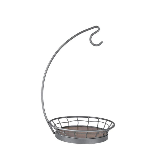 GROWTH TANK Iron Fruit Basket Bowl with Banana Tree Hanger Kitchen Cupboard Organiser Dining