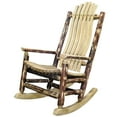 Glacier Country Collection Adult Log Rocker, Exterior Stain Finish ...