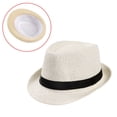 thumbnail image 3 of Racing Butterfly Unisex Hat Men Women Fedora Trilby Wide Brim Straw Cap Beach Sun Gentleman Adlut, 3 of 8