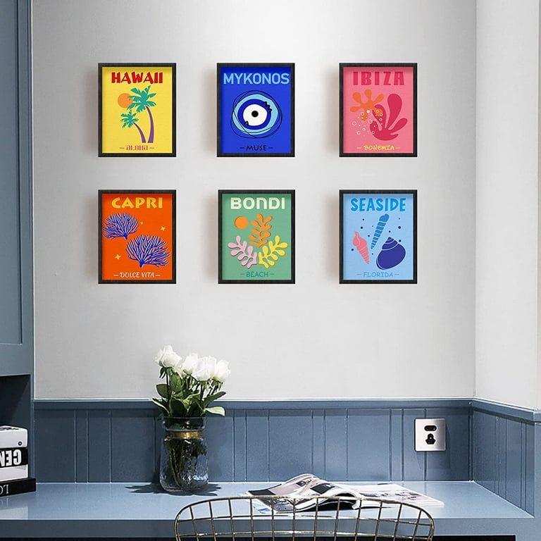 9 PCS Set Unframed Canvas Prints Trendy Travel Wall Decor Canvas