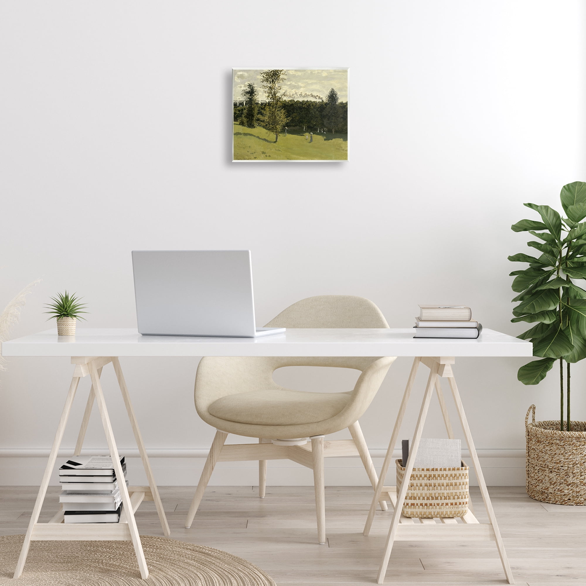 Stupell Industries Classic Train in Countryside Landscape & Nature Painting Unframed Art Print Wall Art, 14 x 11