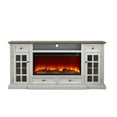 thumbnail image 3 of FESTIVO Modern TV Stand with Electric Fireplace - Fits TVs Up to 78" - Saw Cut Off White, 3 of 6