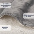 thumbnail image 4 of PETMAKER Dog Blanket - 80x100in Sherpa Blanket for Bed, Couch or Car (Gray), 4 of 11