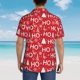 thumbnail image 4 of Balery Christmas Hohoho Camisas hawaianas de manga corta para hombre, camisas playeras de corte holgado, camisas de vacaciones con botones,X-Large, 4 of 7
