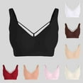 thumbnail image 2 of felwors Womens Wireless Bras No Underwire Seamless Supportive Comfortable Bra Push Up Everyday V Mesh Bralette T Shirt Bra (Brick Red, XL), 2 of 6